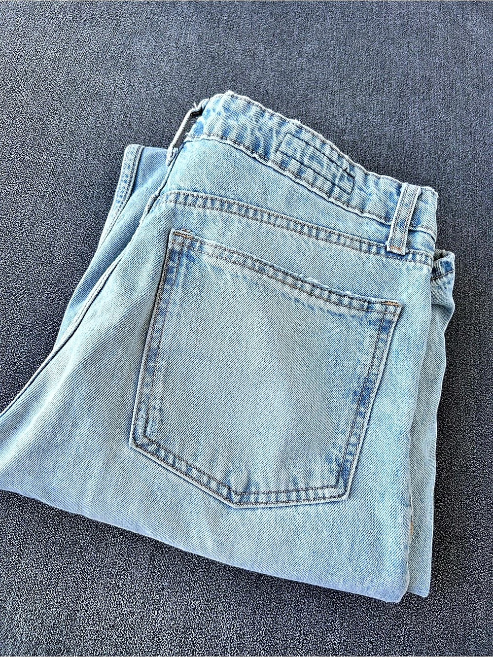 Zara Women's Wide Leg Jeans Blue Size 6